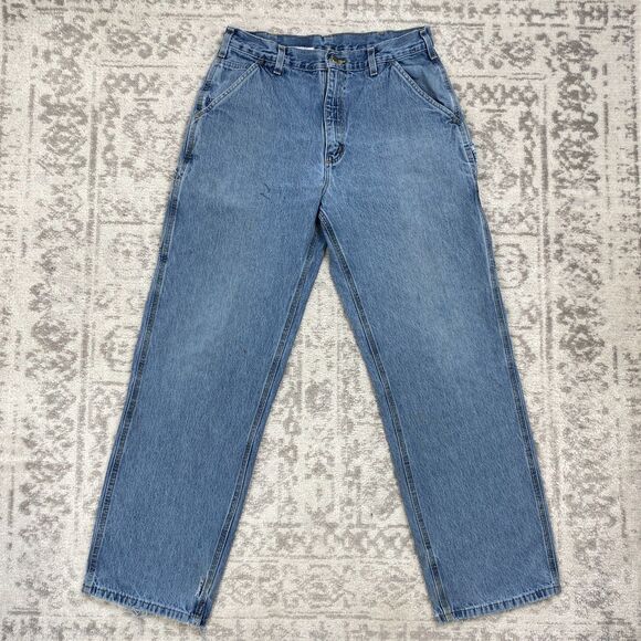 Carhartt B13 Jeans Loose Work Mens Carpenters Medium Wash Jeans Size 34x32 - Picture 1 of 6